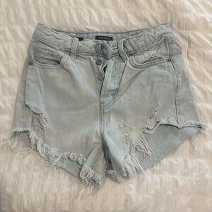 Wild Fable Light Blue Frayed Jean Shorts